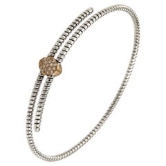 Antora Tubogas Bracelet manchette en or blanc 18k Juste Un Clou Diamant