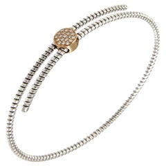 Antora Tubogas Bracelet manchette en or blanc 18k Juste Un Clou Diamant