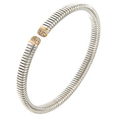 Antora Tubogas Bracelet manchette en or blanc 18k Juste Un Clou Diamant Antora Tubogas Bracelet manchette en or blanc 18k Juste Un Clou Diamant
