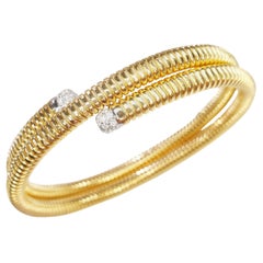 Antora Tubogas Bracelet en or jaune 18k Tubogas et diamants