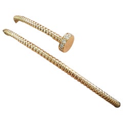Antora Tubogas 18k Yellow Gold and Diamonds Diamond Bangle Bracelet