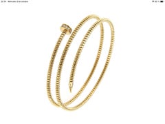 Antora Tubogas doppio Juste un Clou Bracciale con pavée di diamanti in oro giallo 18 ct.