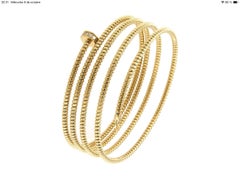 Antora Tubogas 18k Juste un Clou Yellow Gold and Pavée Diamonds Bracelet