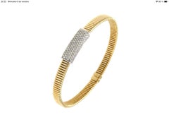 Antora Tubogas 18k Yellow Gold and Pavée Diamonds Bracelet