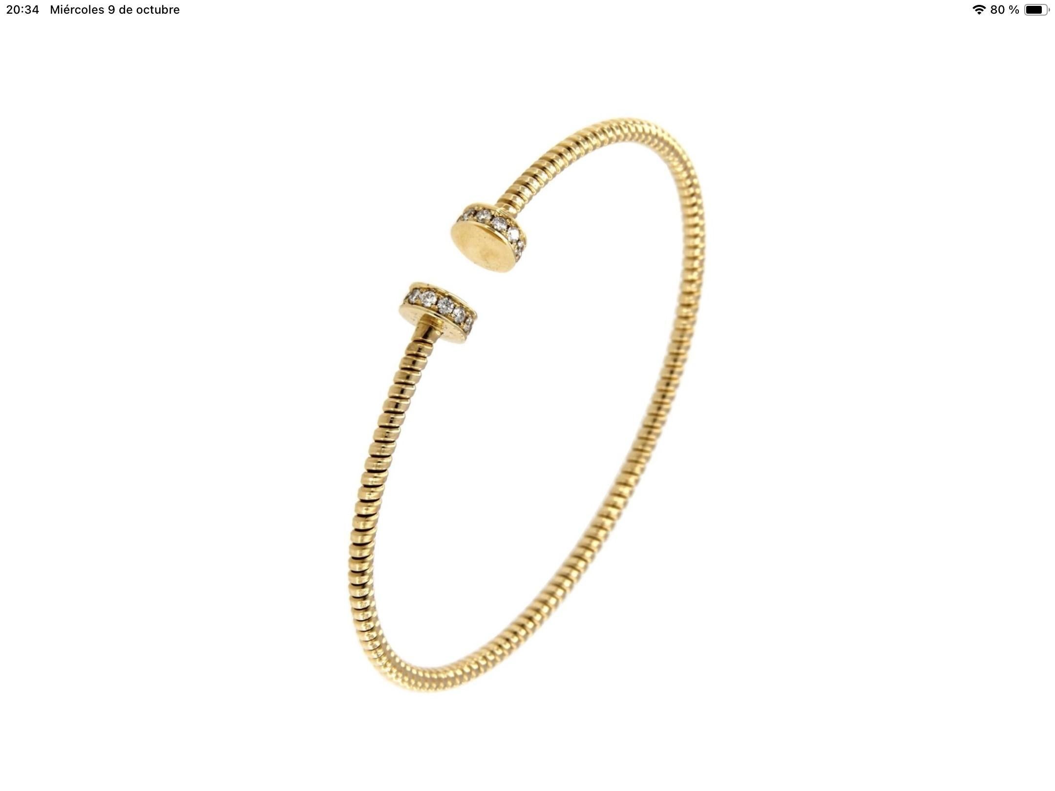 Antora Tubogas Armband aus 18k Gelbgold und Pavée-Diamanten (Zeitgenössisch) im Angebot