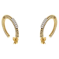 Antora Tubogas Ohrringe aus 18k Gelbgold und Pavée-Diamanten