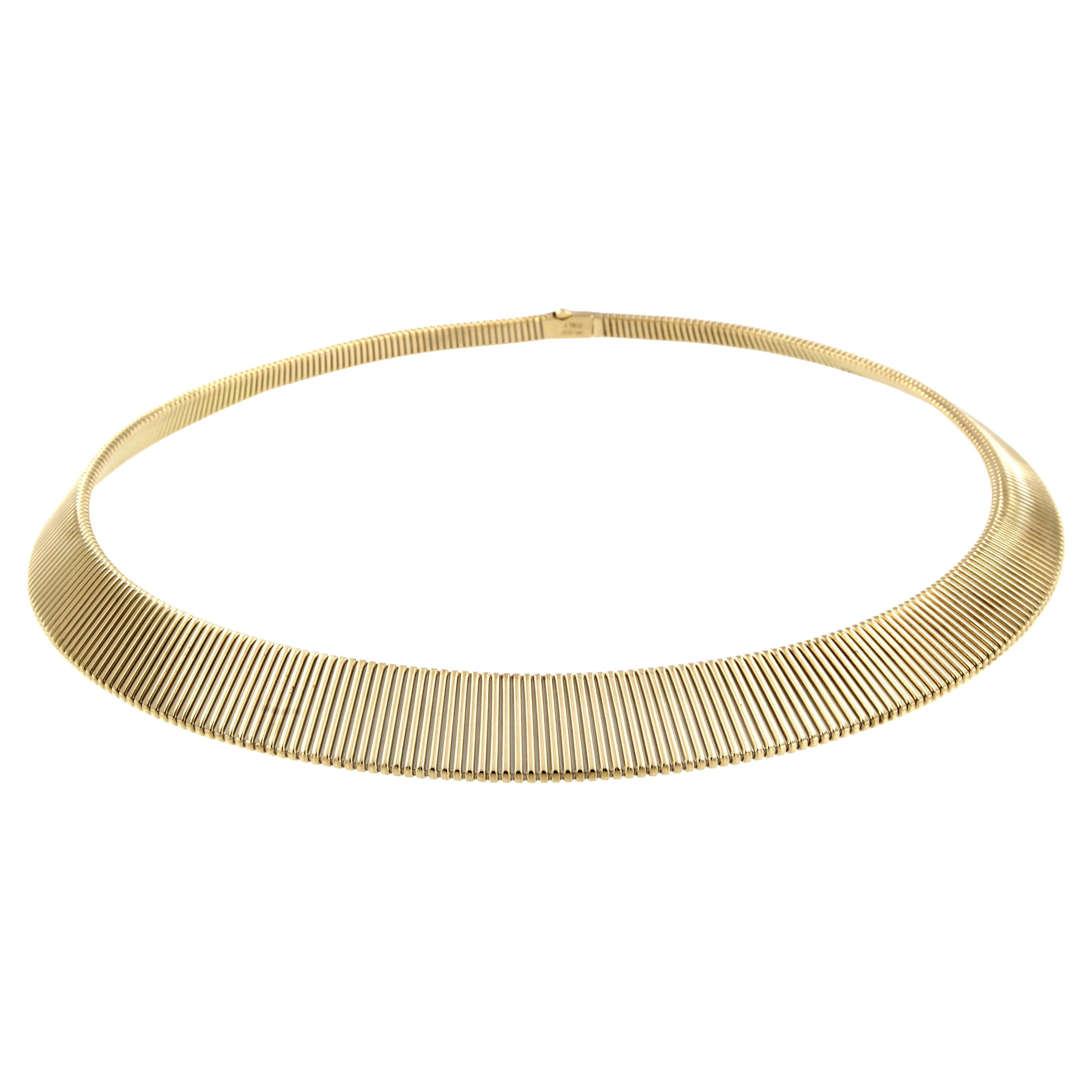 Antora Tubogas  18k yellow Gold chocker Necklace