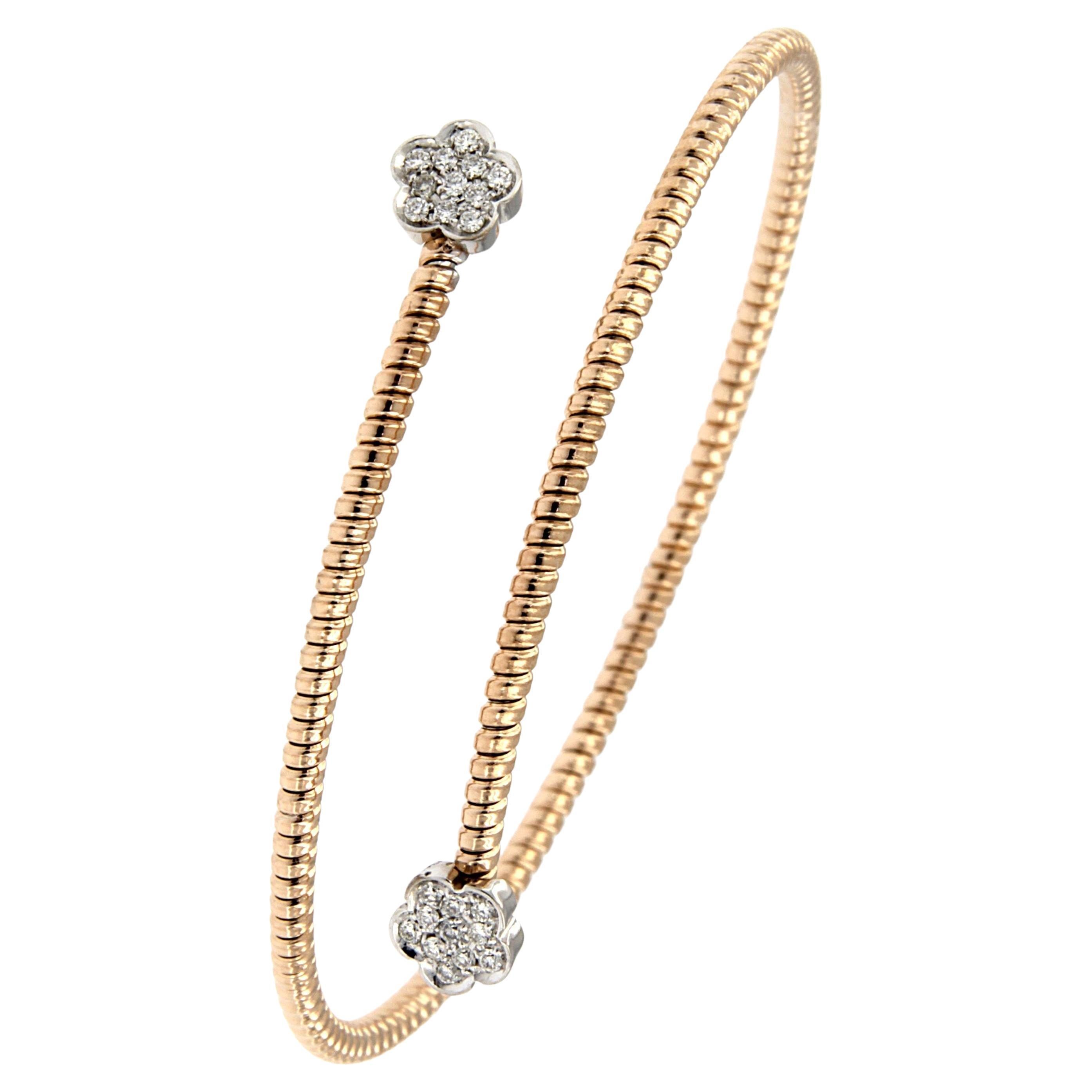 Antora Tubogas 18k Yellow Gold Diamond Cuff Bracelet en venta 12