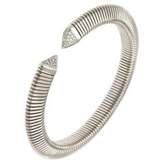 Antora Tubogas 18k Yellow Gold Diamond Cuff Bracelet