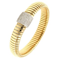 Antora Tubogas 18k Gelbgold Diamant Manschettenarmband