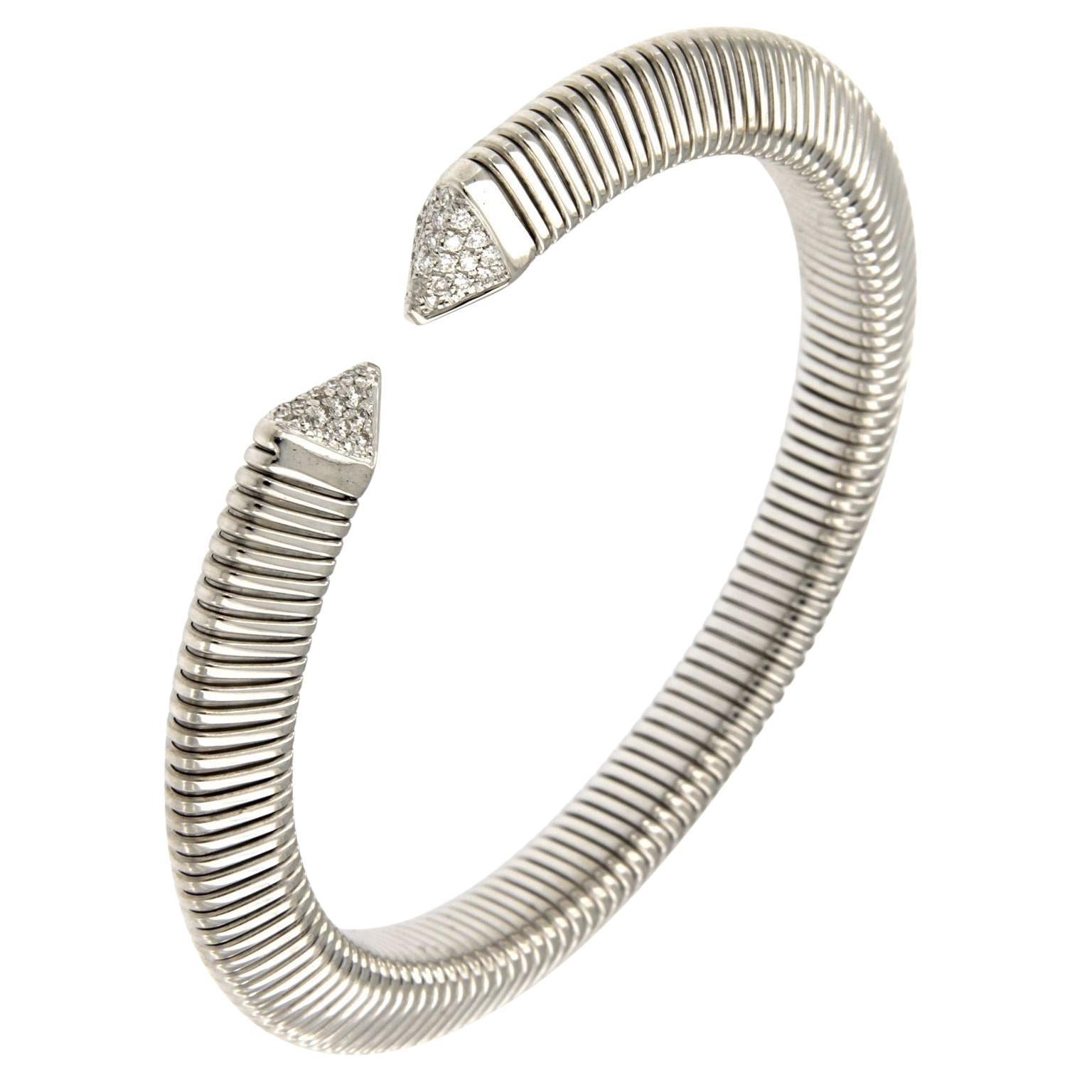 Antora Tubogas 18k Yellow Gold Diamond Cuff Bracelet en Nuevo estado para la venta en Bilbao, ES