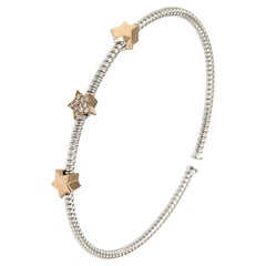 Antora Tubogas 18k Yellow Gold Diamond Cuff Bracelet