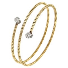 Antora Tubogas Bracelet manchette en or jaune 18k Juste Un Clou Diamant