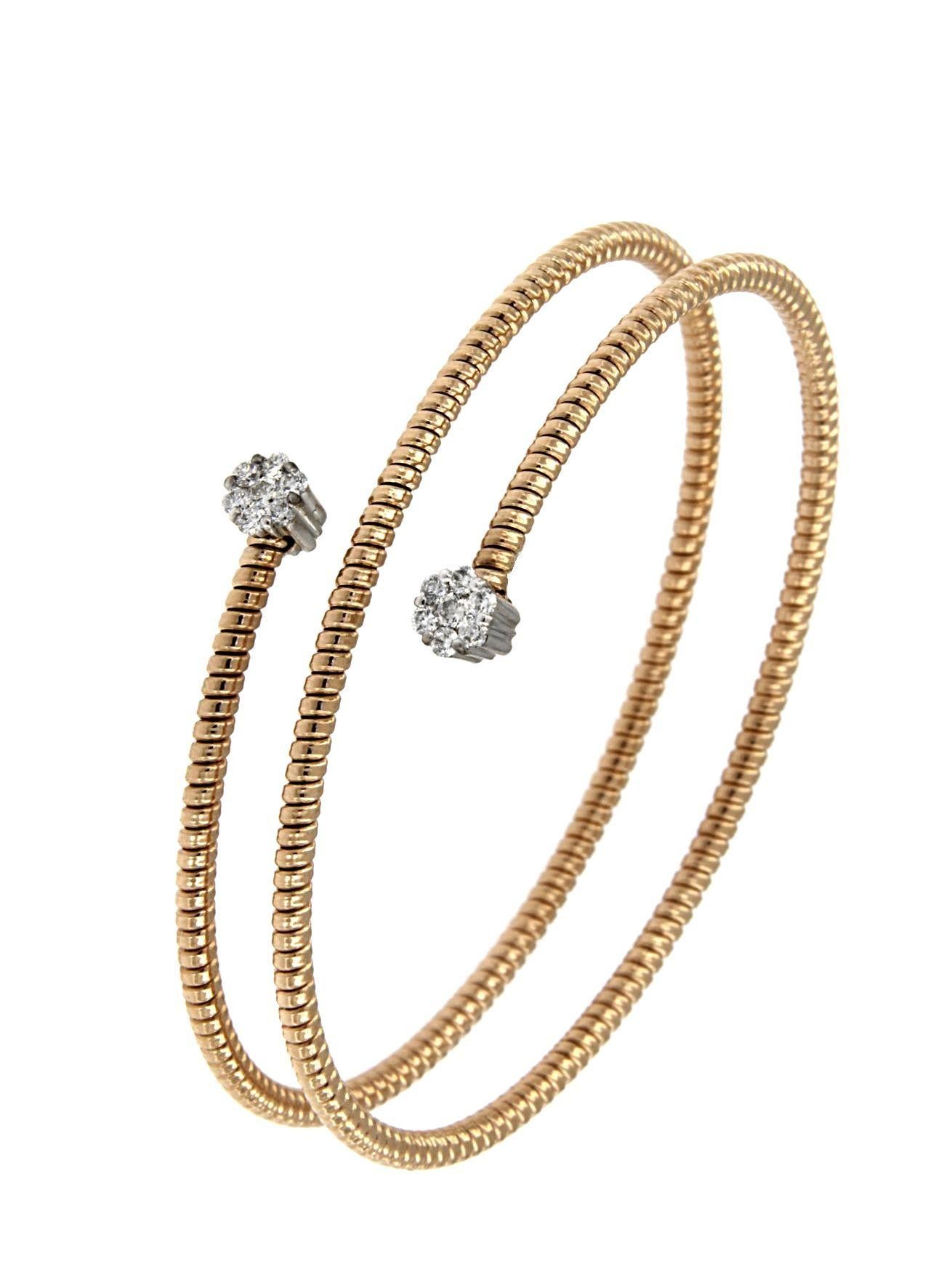 Antora Tubogas Bracelet manchette en or jaune 18k Juste Un Clou Diamant en vente 14