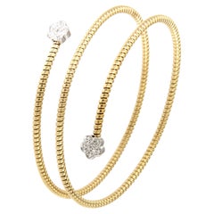 Bracciale con diamanti Juste Un Clou in oro giallo 18 carati di Antora Tubogas