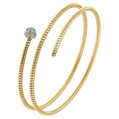 Bracciale con diamanti Juste Un Clou in oro giallo 18 carati di Antora Tubogas