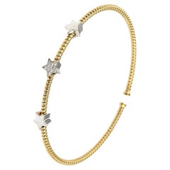 Bracciale con diamanti Juste Un Clou in oro giallo 18 carati di Antora Tubogas