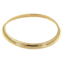 Antora Tubogas 18k Yellow Gold Choker Necklace