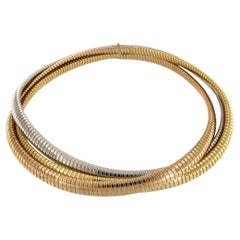 Antora Tubogas 18k Yellow, Rose and White Gold Necklace