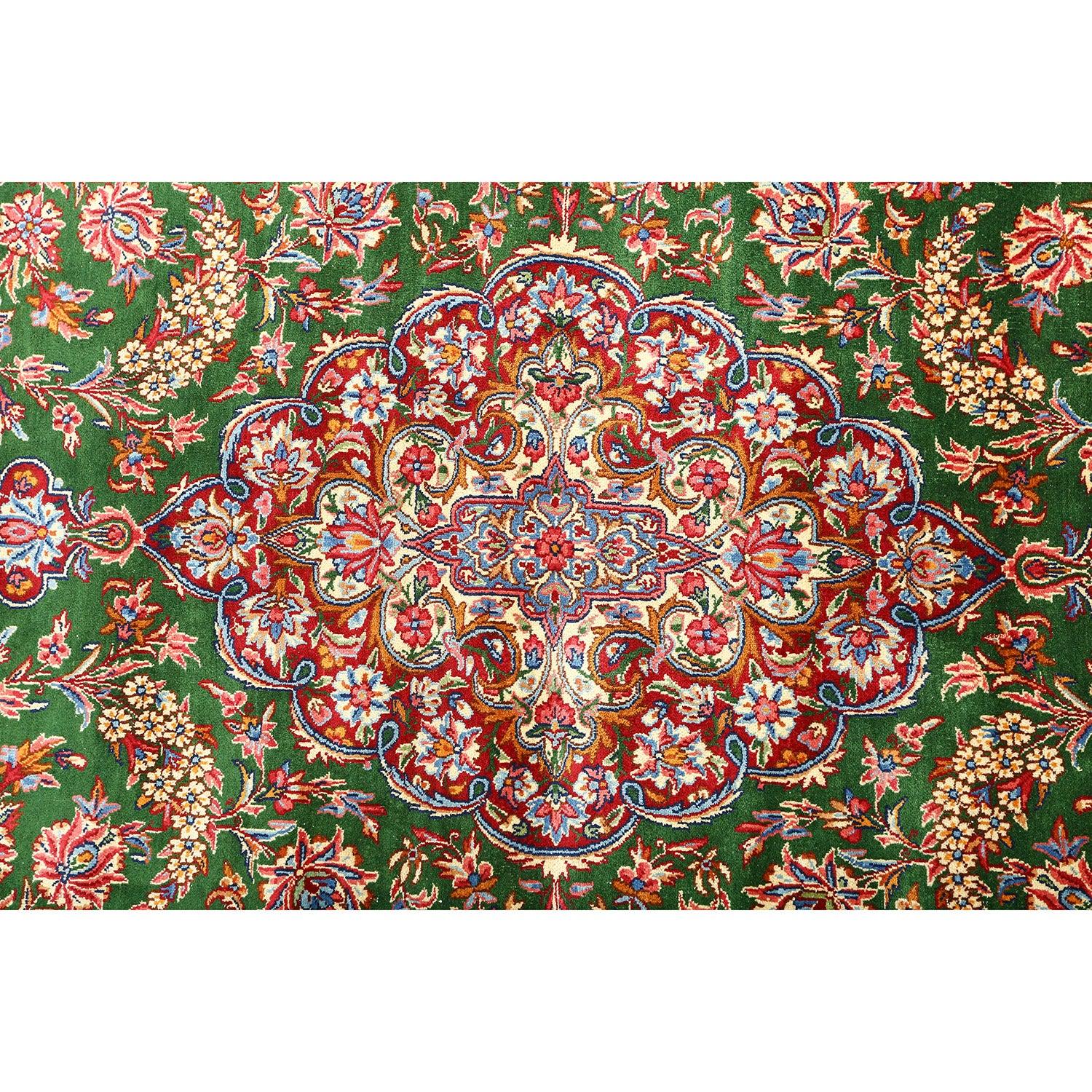 Annodato a mano Tappeto Antqiue Persian Kerman Arjomand - Dimensioni: 11'2 X 8'4 in vendita