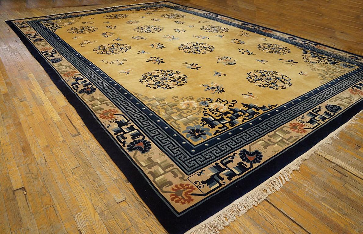 Antque Chinese - Peking rug, size: 12'4