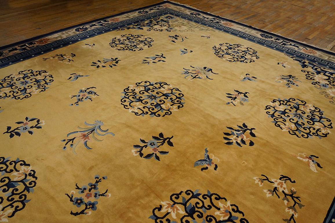 Early 20th Century Antque Chinese Peking Rug 12' 4