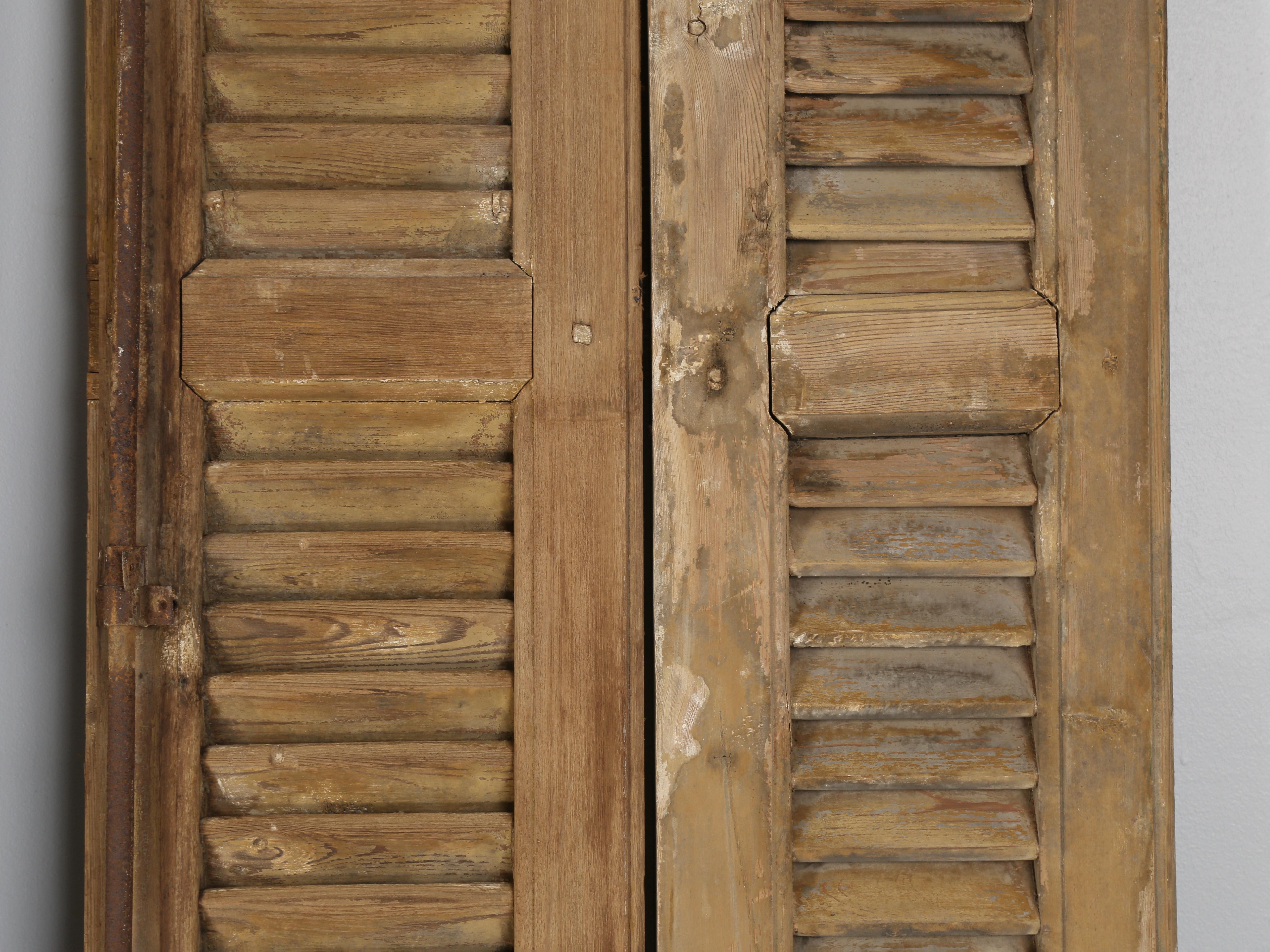 Late 19th Century Antque Country French Set of (8) Original Shutters from a Chateau in Brittany For Sale