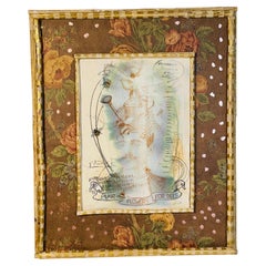 Antque Poster Plant Flowers for Bees in a Rustic Frame