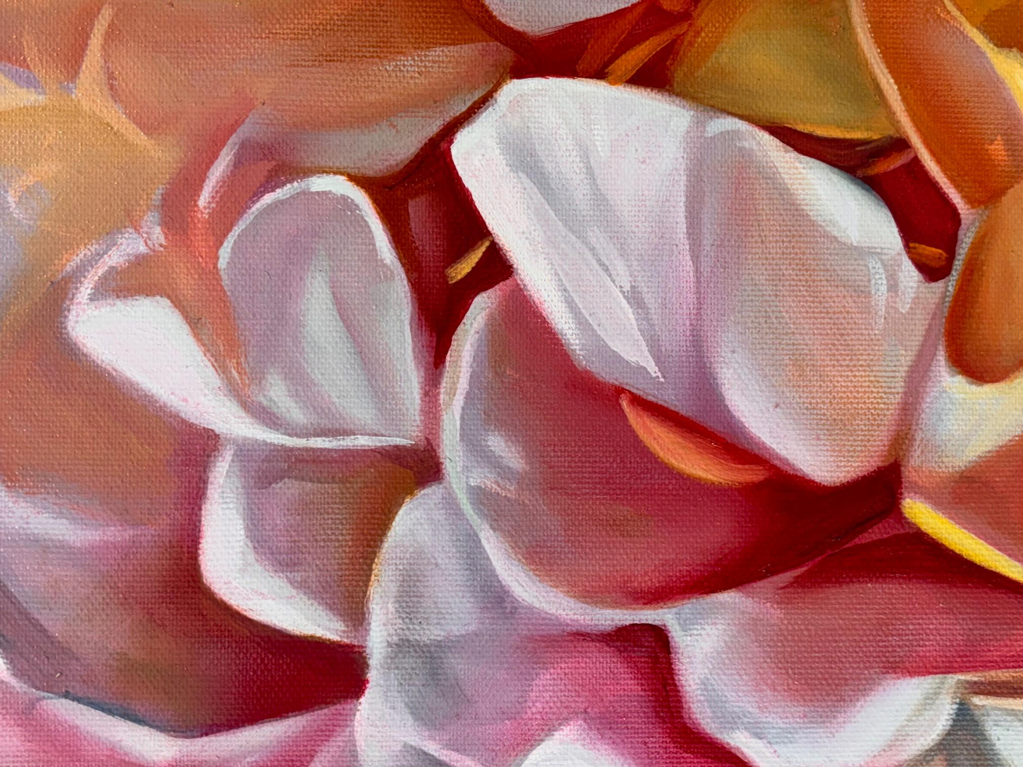 The Heat of Sunset - peinture à l'huile florale originale et réaliste - art contemporain 4