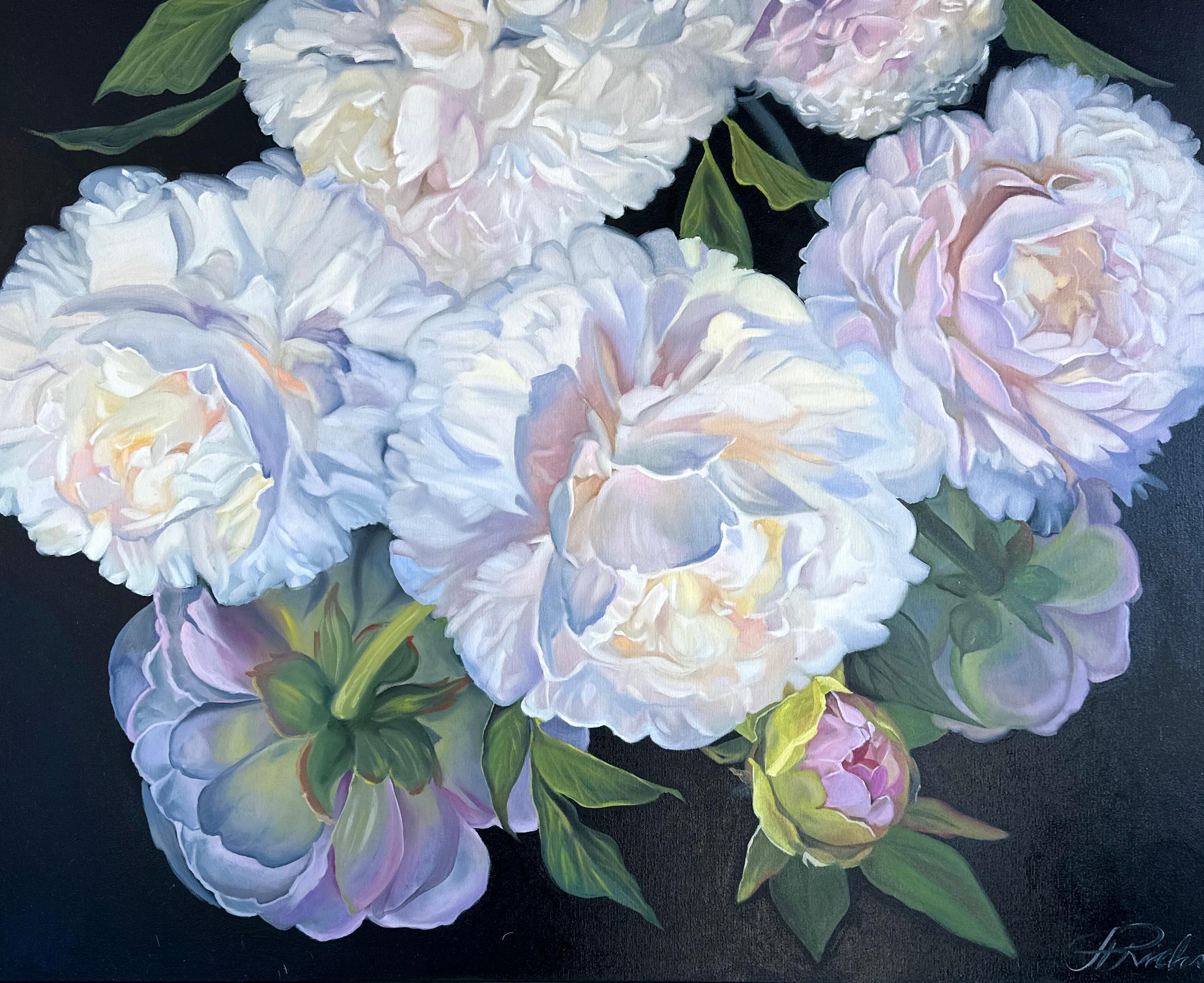 "The Light of Love" Floral Oil Painting, original Realism, 80x100 cm, New Art