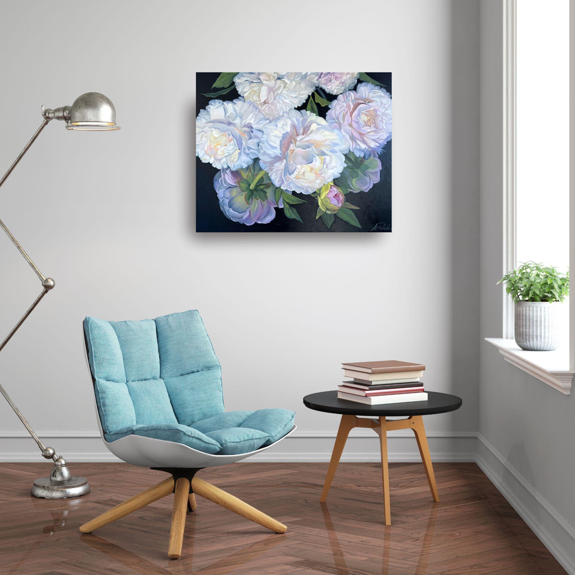 The Light of Love - original realism floral oil painting - contemporary art - Realist Art by Antra Richards