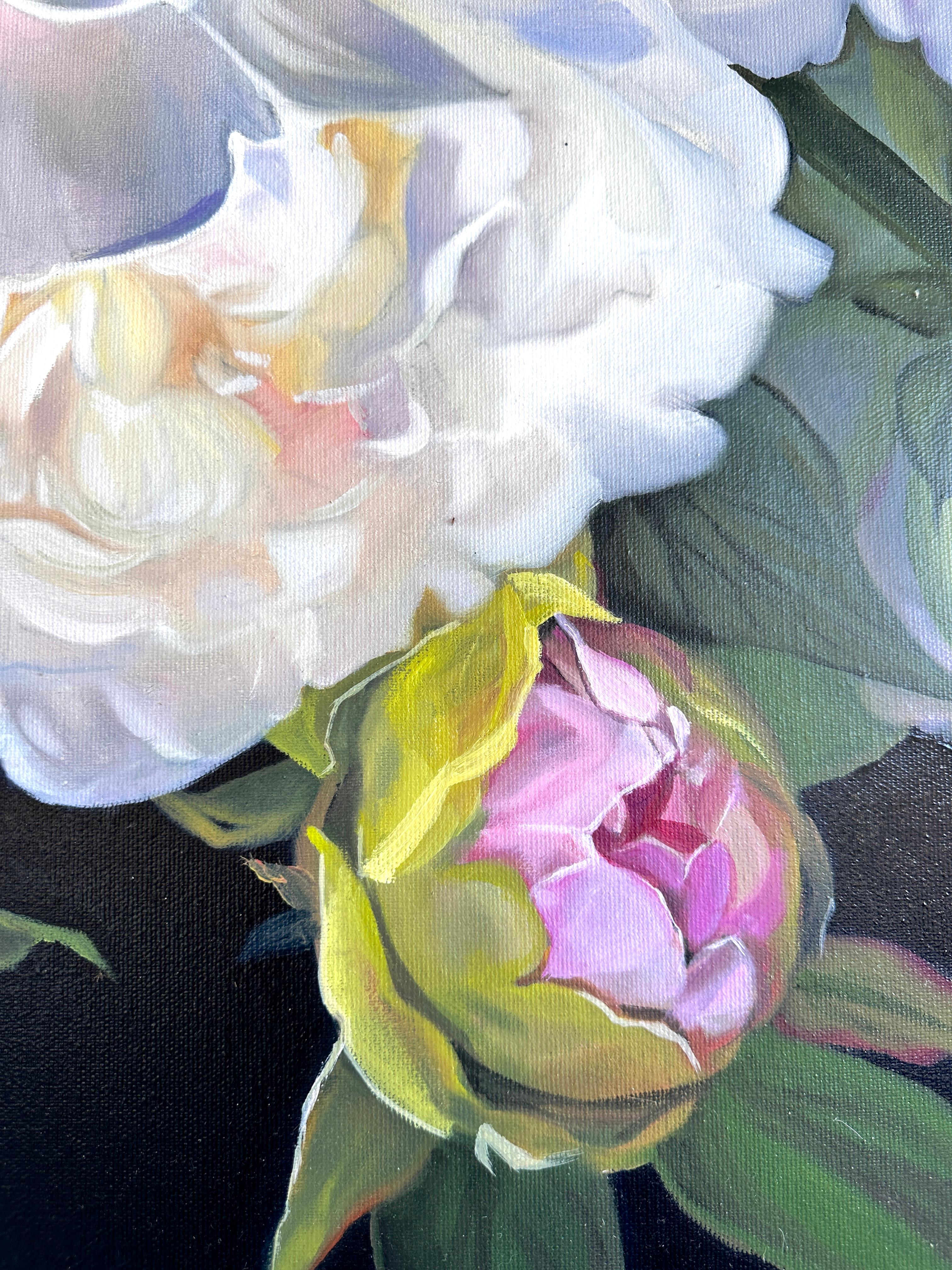 La luce dell'amore - pittura ad olio floreale realistica originale - arte contemporanea - Painting Realismo di Antra Richards