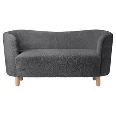 Antrachite Sheepskin and Natural Oak Mingle Sofa by Lassen