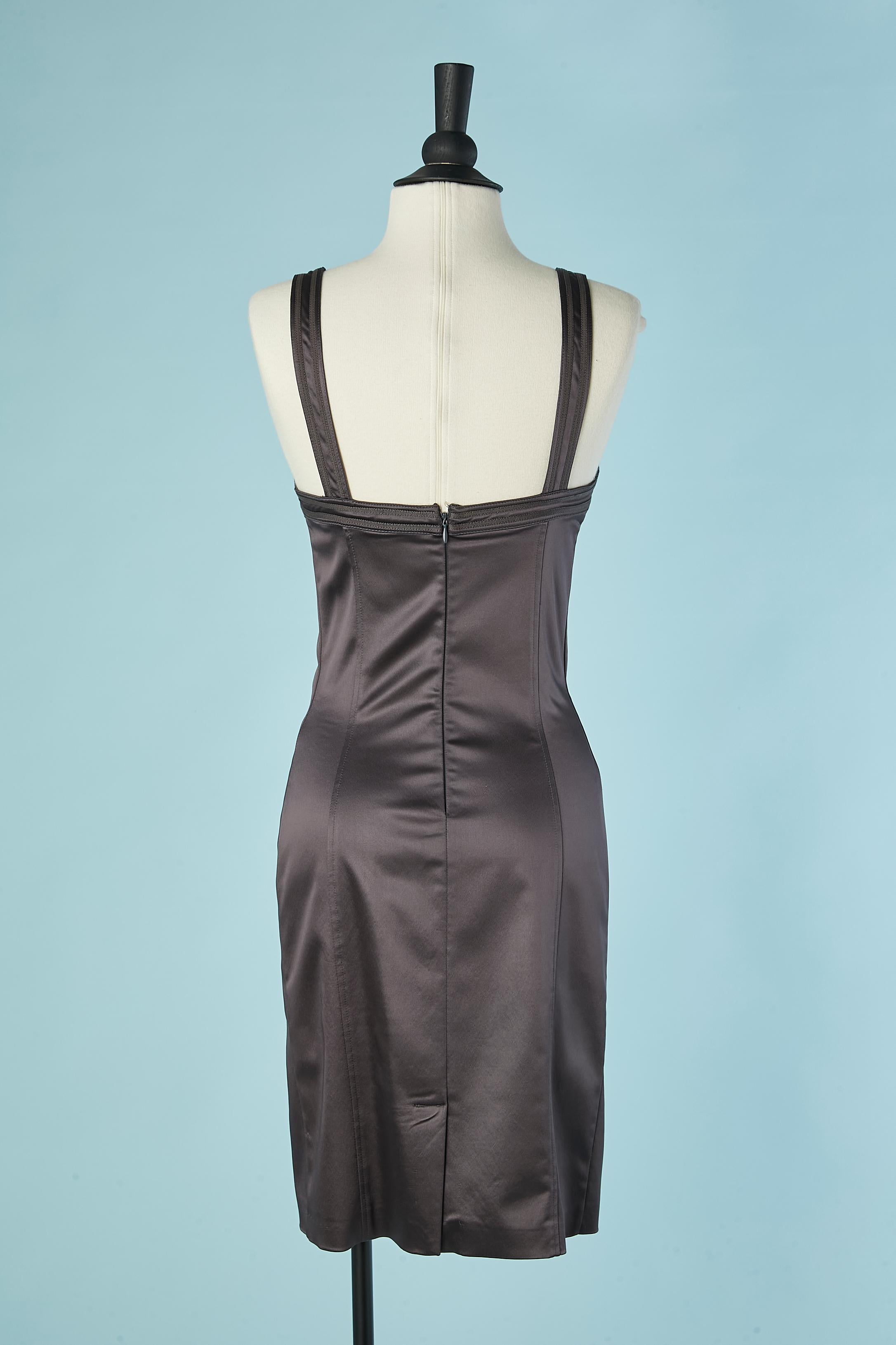 Antrazitgraues ärmelloses Cocktailkleid GALLIANO im Zustand „Hervorragend“ im Angebot in Saint-Ouen-Sur-Seine, FR