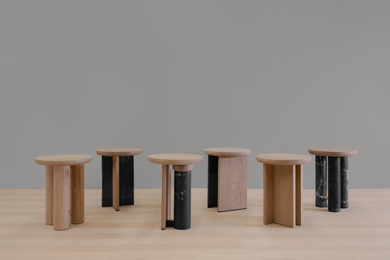 Antropología 02, Sculptural Stool, End Table, Side Table Made of Solid Oak Wood In New Condition For Sale In Estado de Mexico CP, Estado de Mexico