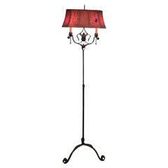 Verstellbare schmiedeeiserne Stehlampe Antti Hakkarainen Modell 816,  1930s