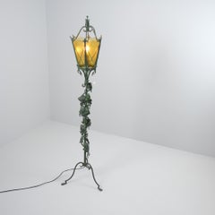 Antti Hakkarainen Green Vine Floor Lamp, 1930s-1940s, Taidetakamo A. Hakkarainen