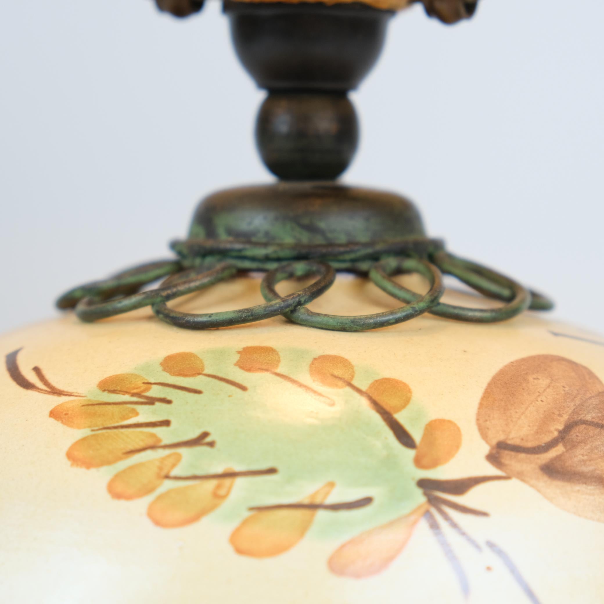 Antti Hakkarainen Table Lamp, Ceramic & Iron, Taidetakamo A. Hakkarainen 1930s For Sale 1