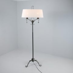 Antti Hakkarainen Wrought Iron Floor Lamp, Mid- 20th Century