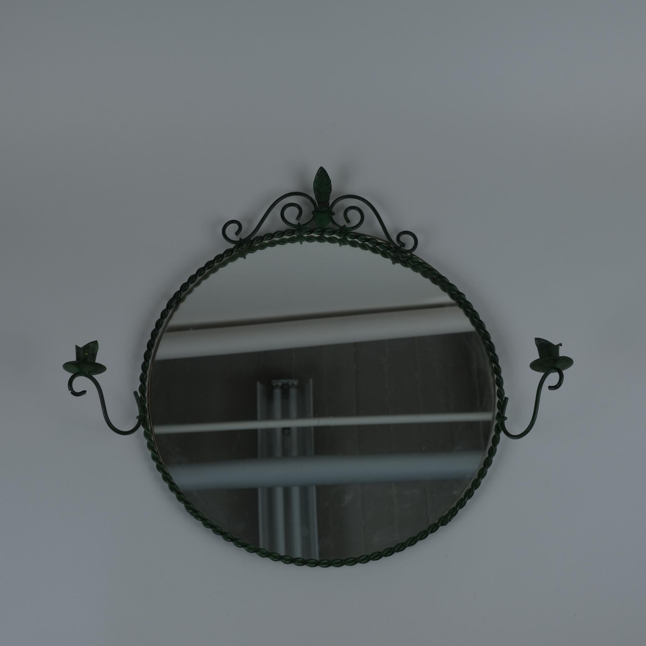 Miroir mural en fer forgé Antti Hakkarainen, Taidetakomo Hakkarainen 1930 en vente 1