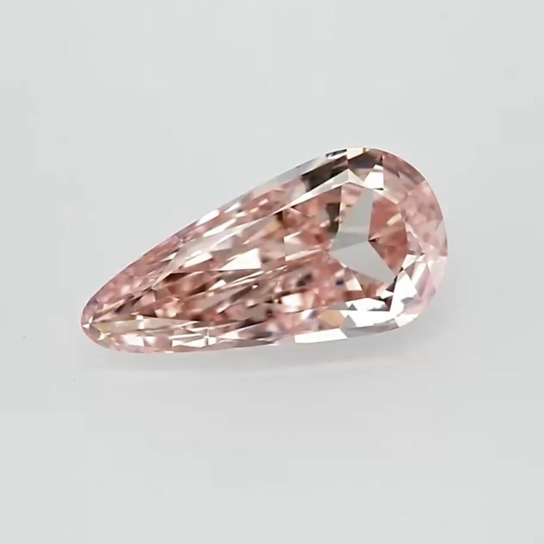 Art Déco Diamante rosa Antuiqe taglio a pera, estremamente raro e unico! in vendita