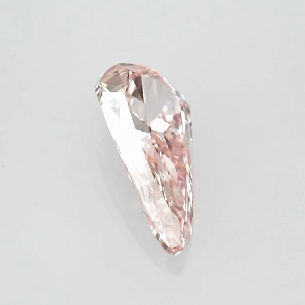 da uomo o donna Diamante rosa Antuiqe taglio a pera, estremamente raro e unico! in vendita