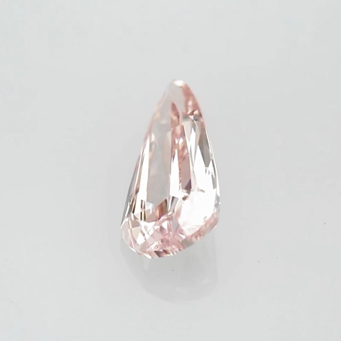 Diamante rosa Antuiqe taglio a pera, estremamente raro e unico! in vendita 2