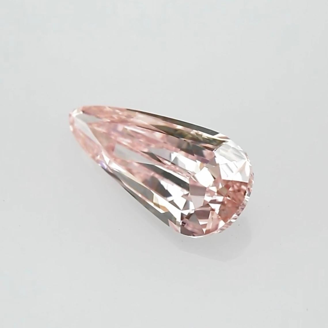 Diamante rosa Antuiqe taglio a pera, estremamente raro e unico! in vendita 3