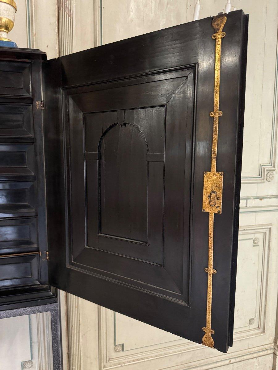 18th Century and Earlier Antwerp Cabinet In Ebony And Bone, 17th Century For Sale