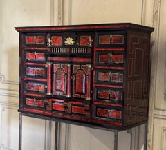 Antwerpener Schrank, Schildpatt, Knochen, Ebenholz und Padauk, 17. Jahrhundert