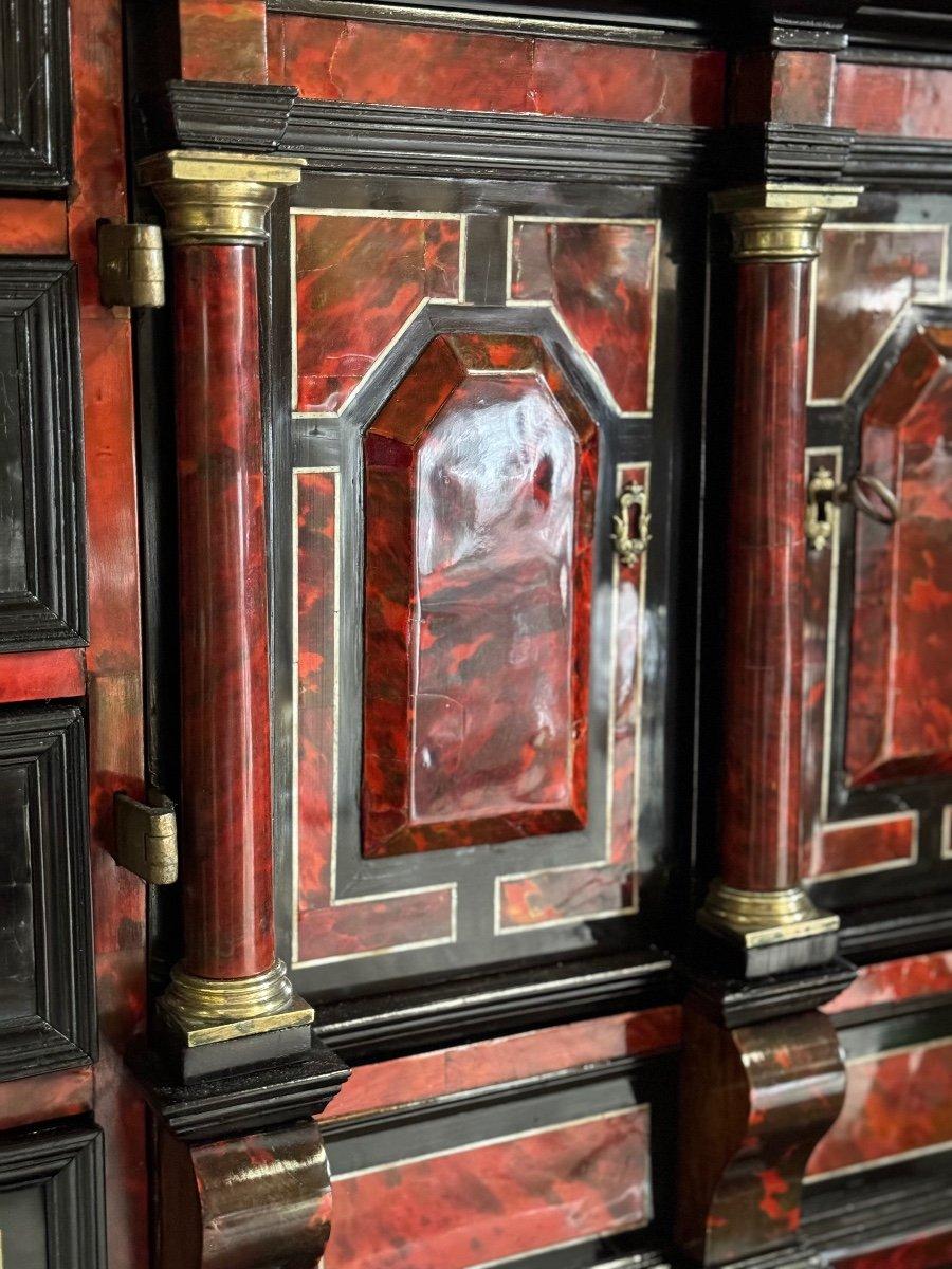 Louis XIII Antwerp Cabinet, Tortoise Shell, Bone, Ebony And Padauk, 17th Century