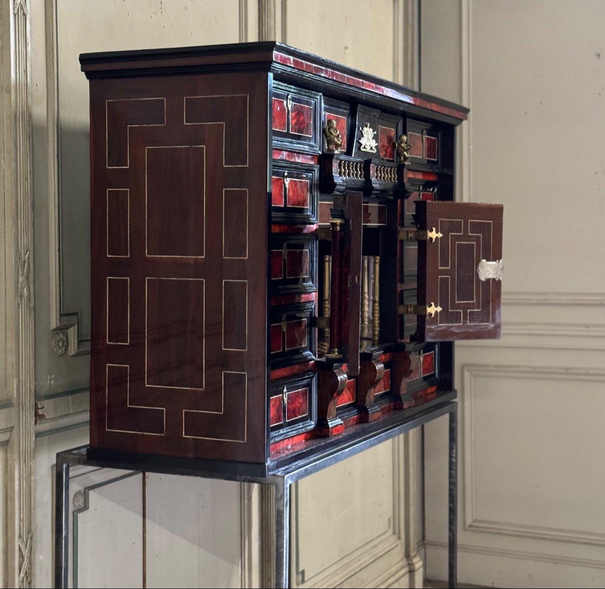 Antwerp Cabinet, Tortoise Shell, Bone, Ebony And Padauk, 17th Century 2