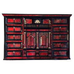 Cabinet d'Anvers, écaille de tortue, os, ébène et Padauk, 17ème siècle