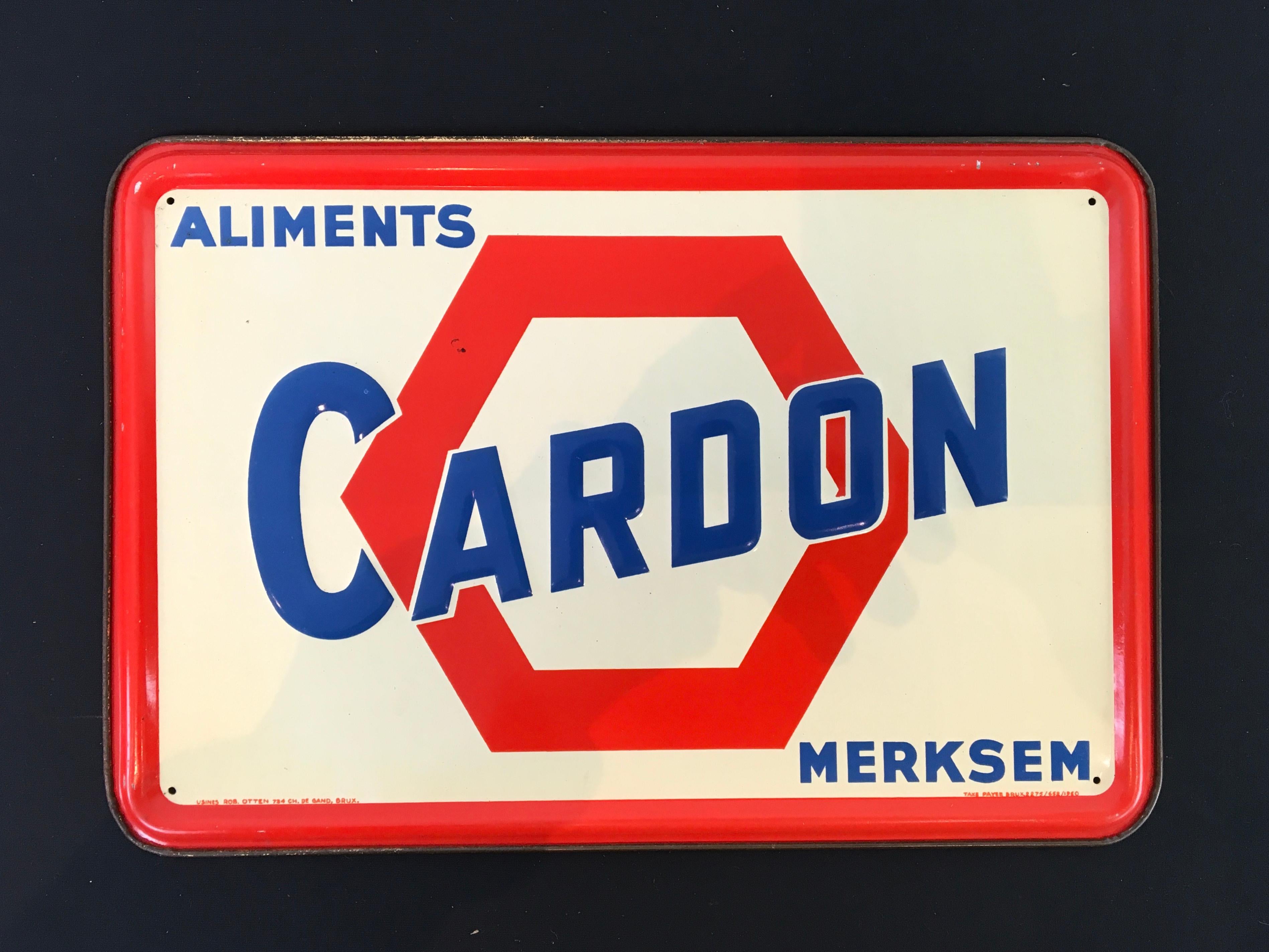 Antwerp Oil Butchery Sign, 1950 For Sale 2